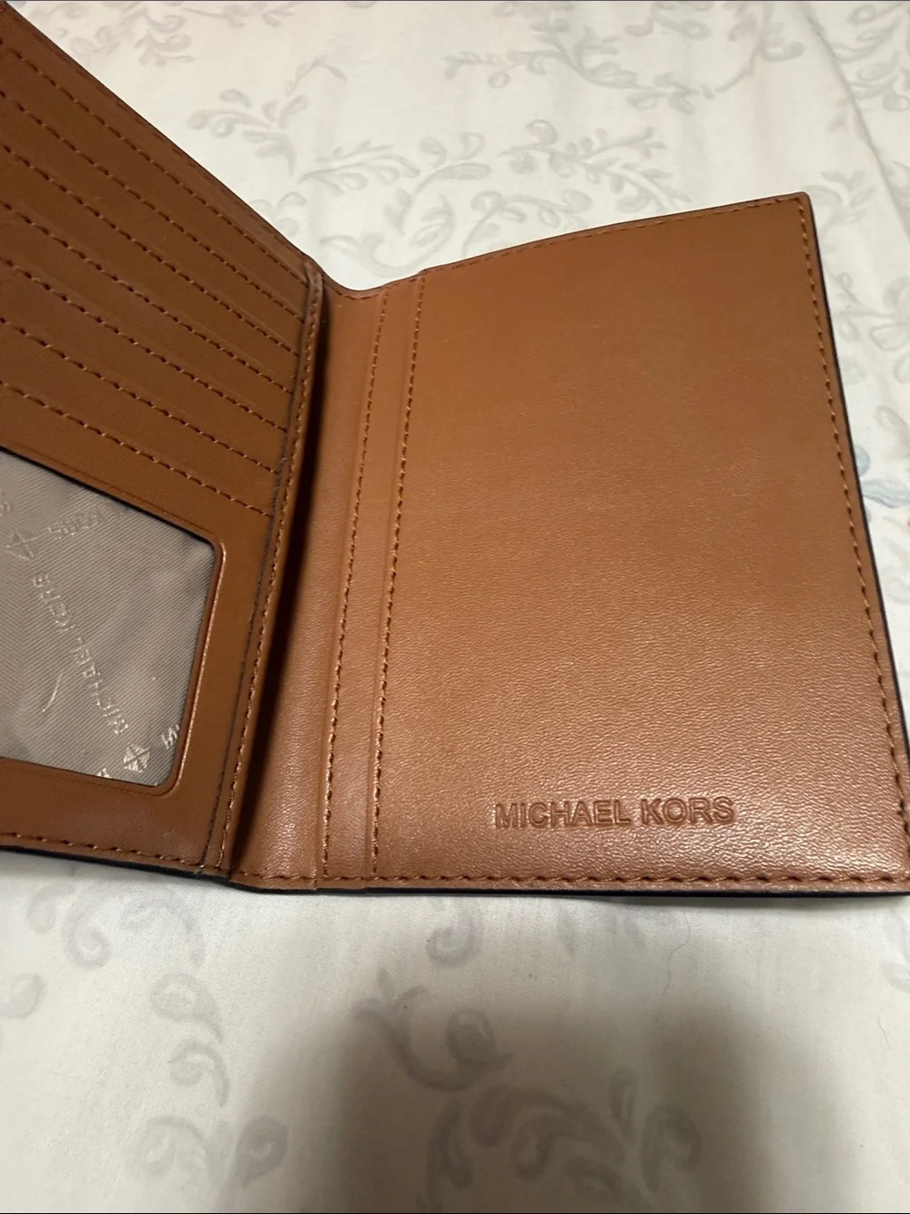 Michael Kors Brown Signature MK Card & Passport Holder
